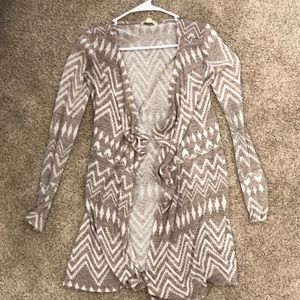 Womens Small lightweight cardigan with Aztec print